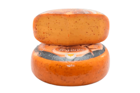 Sambal-Käse, würziger Käse mit heftigem Charakter Sambal-Käse, würziger Käse mit heftigem Charakter
